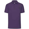 Purple - Front - Fruit of the Loom Mens 65-35 Polo Shirt