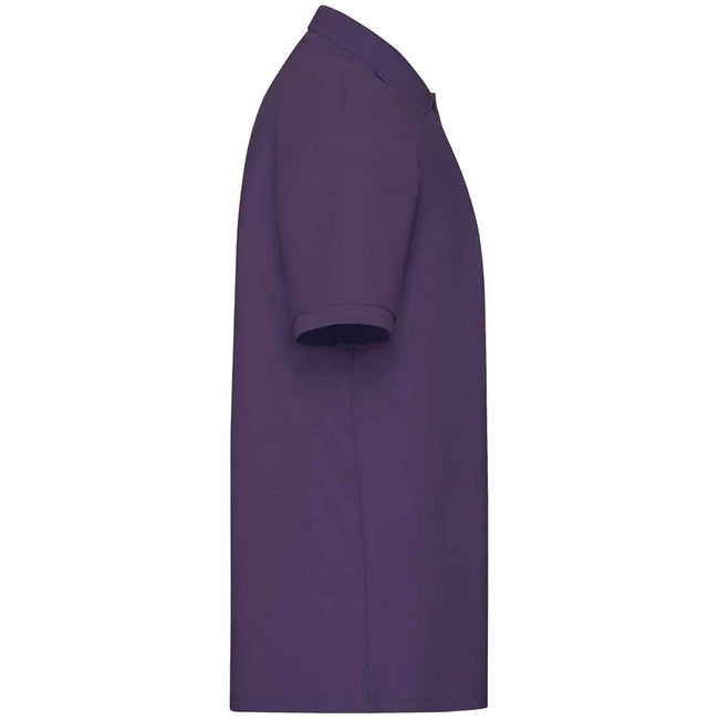 Purple - Side - Fruit of the Loom Mens 65-35 Polo Shirt