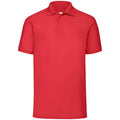 Red - Front - Fruit of the Loom Mens 65-35 Polo Shirt