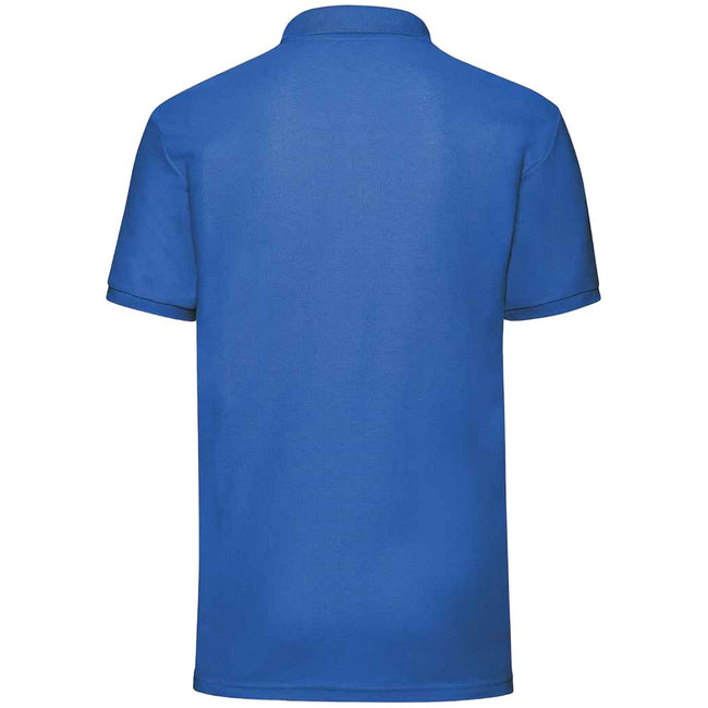 Royal Blue - Back - Fruit of the Loom Mens 65-35 Polo Shirt