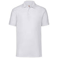White - Front - Fruit of the Loom Mens 65-35 Polo Shirt