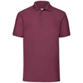 Burgundy - Front - Fruit of the Loom Mens 65-35 Polo Shirt