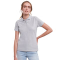 Light Oxford Grey - Back - Russell Womens-Ladies Polycotton Classic Polo Shirt
