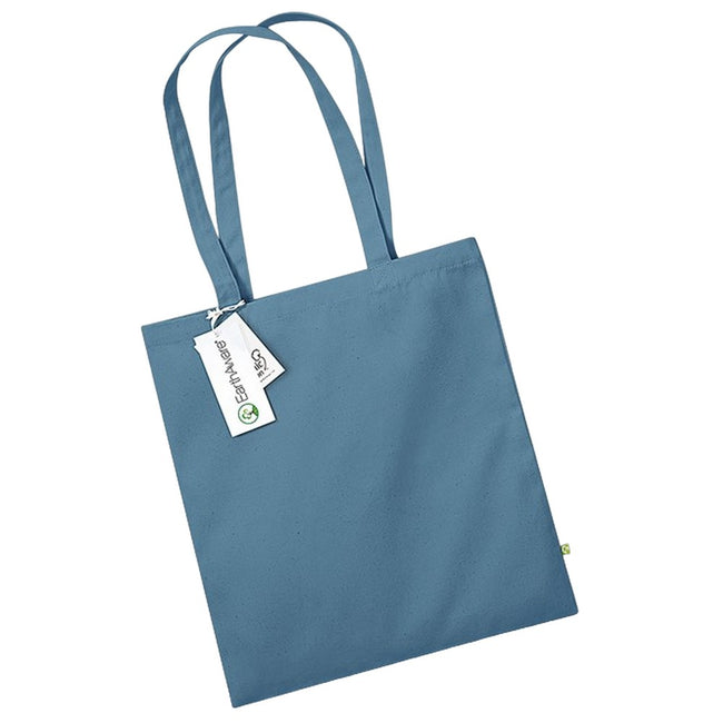 Airforce Blue - Front - Westford Mill EarthAware Organic Bag For Life Tote Bag