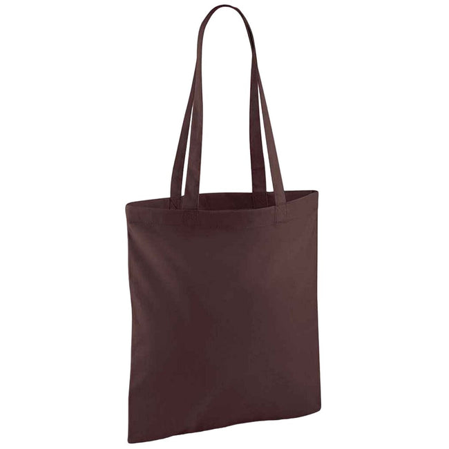 Chocolate - Back - Westford Mill Bag For Life Long Handle Tote Bag