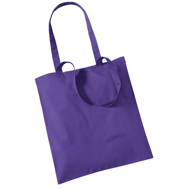 Purple - Front - Westford Mill Bag For Life Long Handle Tote Bag