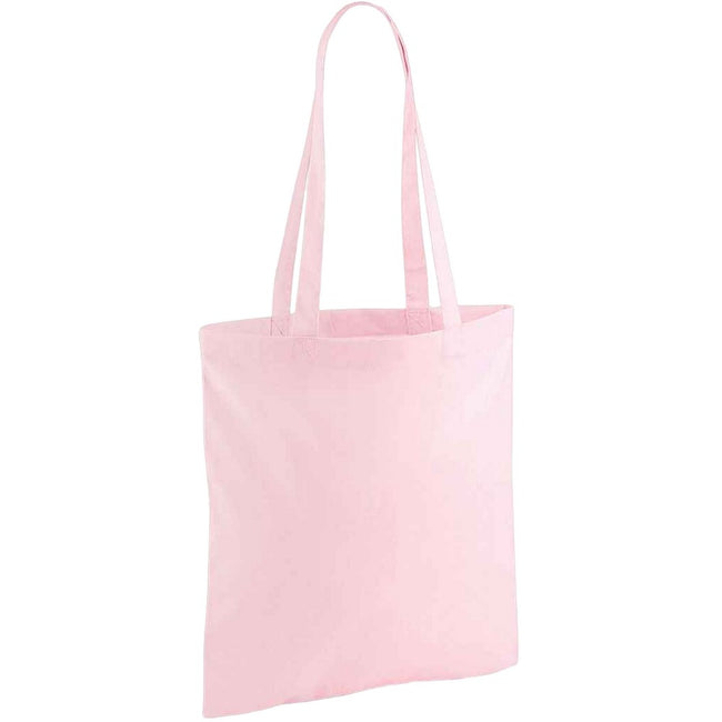 Pastel Pink - Front - Westford Mill Bag For Life Long Handle Tote Bag