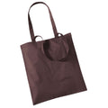 Chocolate - Front - Westford Mill Bag For Life Long Handle Tote Bag
