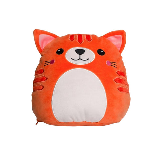 Orange - Front - Mumbles Squidgy Ginger Cat Plush Toy