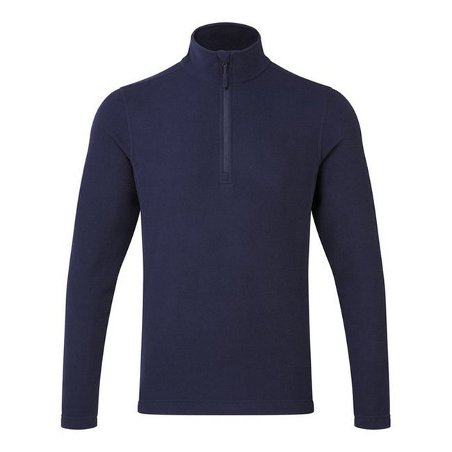Navy - Front - Premier Unisex Adult Recyclight Quarter Zip Fleece Top
