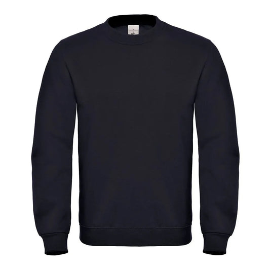 Black - Front - B&C Mens ID.002 Cotton Sweatshirt