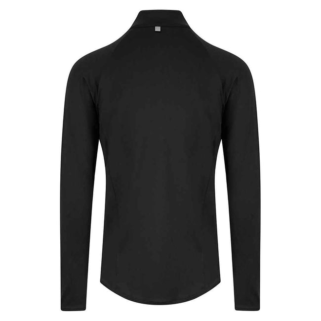 Jet Black - Back - Awdis Mens Cool-Flex Half Zip Long-Sleeved Top