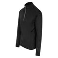 Jet Black - Side - Awdis Mens Cool-Flex Half Zip Long-Sleeved Top