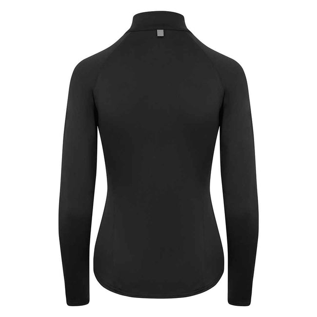 Jet Black - Back - AWDis Cool Womens-Ladies Cool-Flex Half Zip Long-Sleeved Base Layer Top