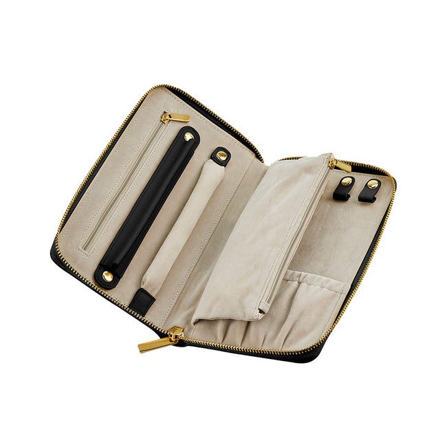 Black - Back - Bagbase Travel Jewellery Case