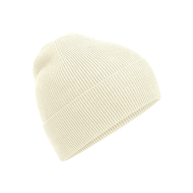 Sand - Front - Beechfield Unisex Adult Knitted Organic Cotton Beanie