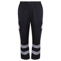 Navy - Front - PRORTX Mens Hi-Vis Cargo Trousers