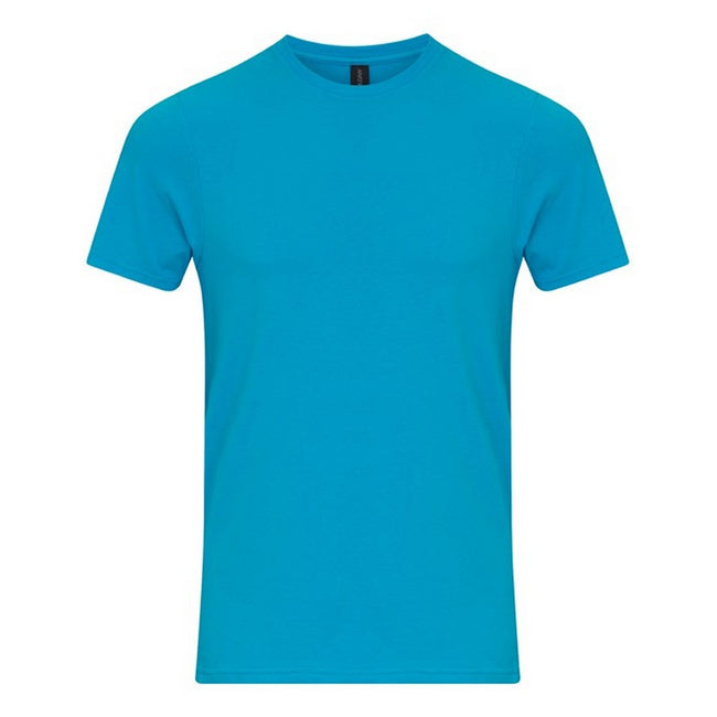 Caribbean Blue - Front - Gildan Unisex Adult Enzyme Washed T-Shirt