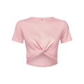 Light Pink - Front - TriDri Womens-Ladies Twisted Crop Top