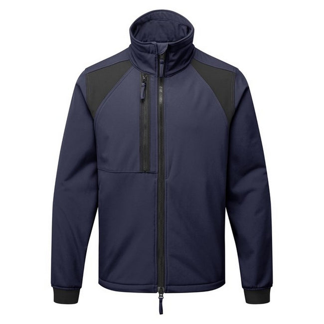 Dark Navy - Front - Portwest Mens 2 Layer Soft Shell Jacket