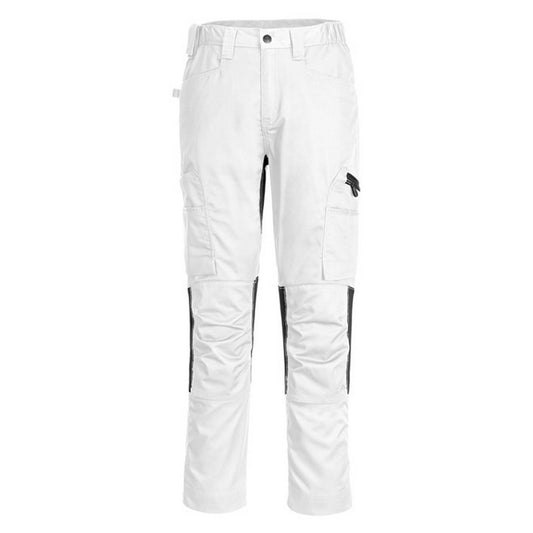 White - Front - Portwest Unisex Adult Stretch Work Trousers