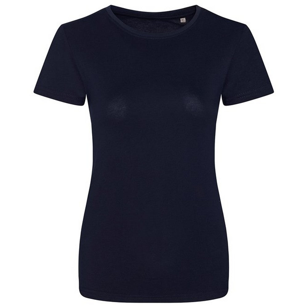 Navy - Front - Awdis Womens-Ladies Cascade Ecologie Organic T-Shirt