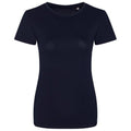 Navy - Front - Awdis Womens-Ladies Cascade Ecologie Organic T-Shirt