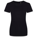 Jet Black - Front - Awdis Womens-Ladies Cascade Ecologie Organic T-Shirt