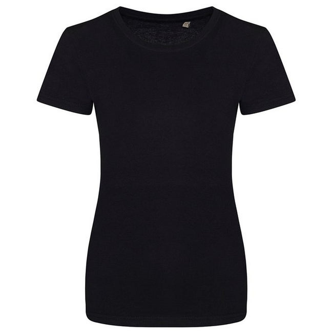 Jet Black - Front - Awdis Womens-Ladies Cascade Ecologie Organic T-Shirt