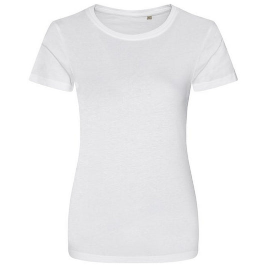 Arctic White - Front - Awdis Womens-Ladies Cascade Ecologie Organic T-Shirt
