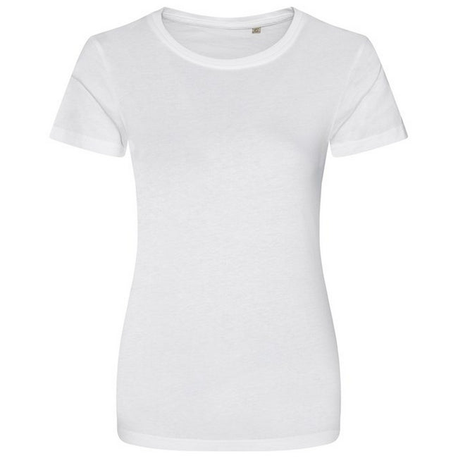 Arctic White - Front - Awdis Womens-Ladies Cascade Ecologie Organic T-Shirt