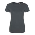 Charcoal - Front - Awdis Womens-Ladies Cascade Ecologie Organic T-Shirt