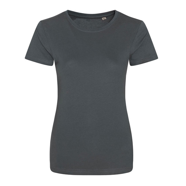 Charcoal - Front - Awdis Womens-Ladies Cascade Ecologie Organic T-Shirt