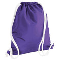 Purple - Front - Bagbase Icon Drawstring Bag