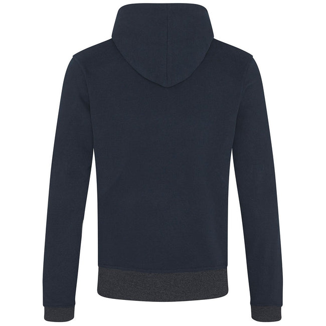 Navy-Charcoal - Back - Ecologie Unisex Adult Okavango Full Zip Hoodie