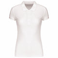 White - Front - Kariban Womens-Ladies Piqué Organic Slim Short-Sleeved Polo Shirt