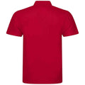 Red - Back - PRO RTX Mens Polyester Polo Shirt