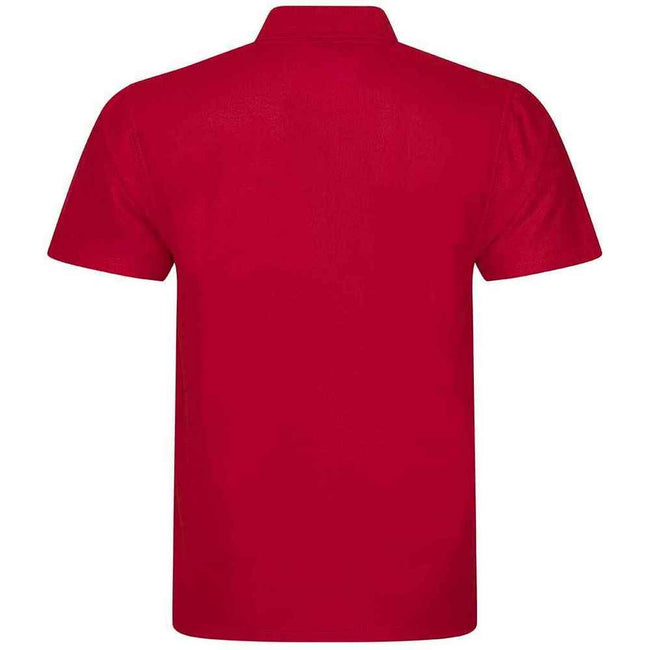 Red - Back - PRO RTX Mens Polyester Polo Shirt