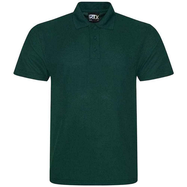 Bottle Green - Front - PRO RTX Mens Polyester Polo Shirt