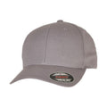 Grey - Front - Flexfit Unisex Adult Cotton Twill Baseball Cap