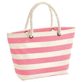 Natural-Pink - Front - Westford Mill Nautical Tote Bag