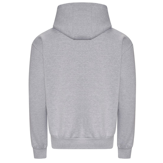 Grey - Back - Awdis Unisex Adult Signature Heather Heavyweight Hoodie