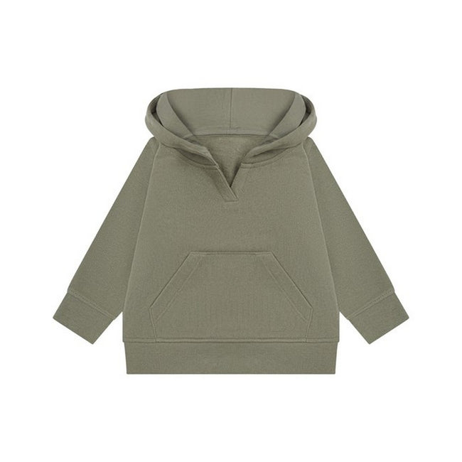 Khaki - Front - Larkwood Childrens-Kids Sustainable Hoodie