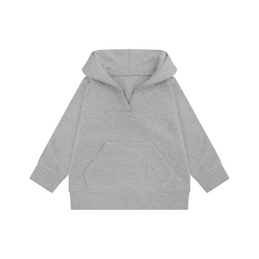 Heather Grey - Front - Larkwood Childrens-Kids Sustainable Hoodie