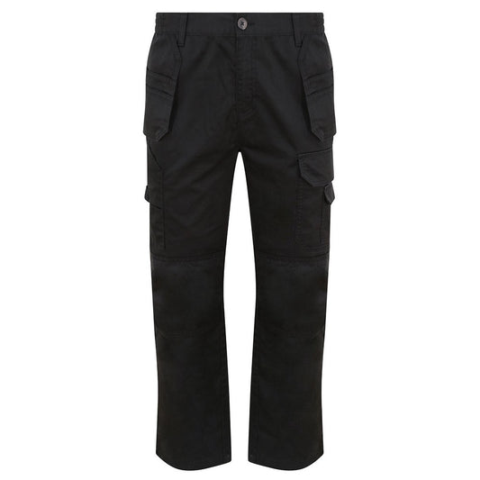Black - Front - PRORTX Mens Tradesman Cargo Trousers
