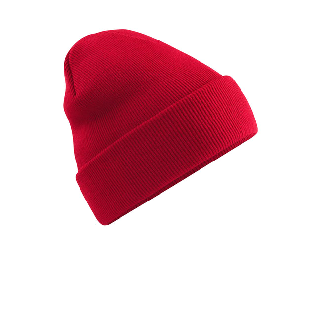 Classic Red - Back - Beechfield Unisex Adult Original Polylana Cuffed Beanie