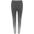 Dark Grey-Light Grey Marl - Front - Tombo Womens-Ladies Fade Seamless Leggings