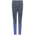 Navy-Blue Marl - Front - Tombo Womens-Ladies Fade Seamless Leggings