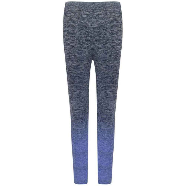 Navy-Blue Marl - Front - Tombo Womens-Ladies Fade Seamless Leggings