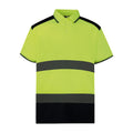 Yellow-Navy - Front - Yoko Mens Hi-Vis Polo Shirt